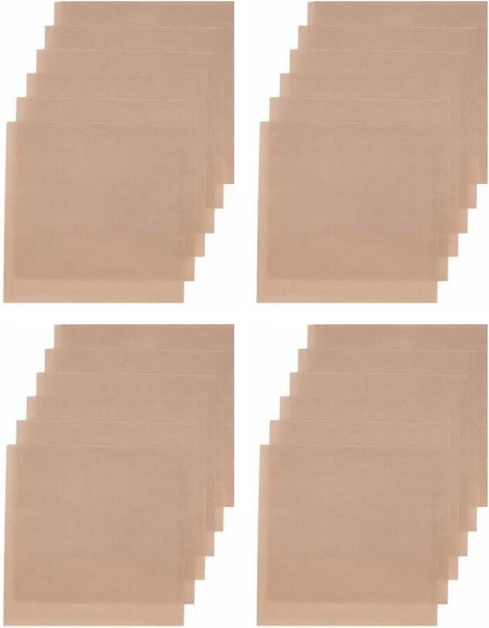 Herbruikbare Broodrooster Tassen Sandwich Zakken Bakzakken Brood Opwarmen Antikleef Materiaal 17x19cm Beige