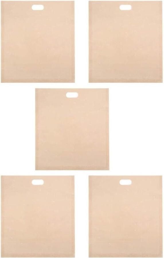 Herbruikbare Broodrooster Zakken Tosti Zakken Non Stick Voedsel Opwarmen Hittebestendig PTFE Coating 21x20 cm Grijs