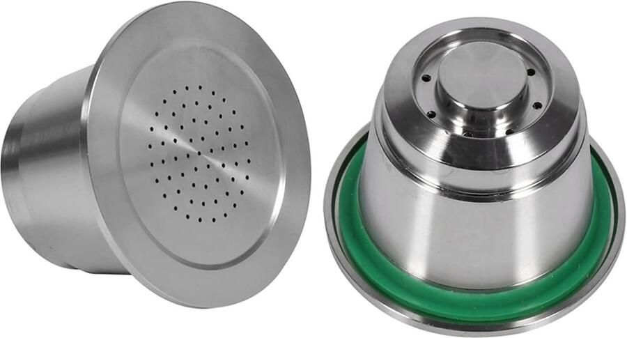 Herbruikbare en Navulbare Koffiecapsule met Lepel van RVS Onderdeel voor Nespresso Machine Duurzaam en Milieuvriendelijk Koffieaccessoire