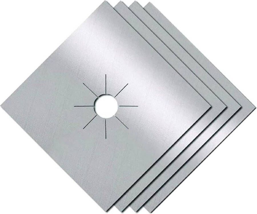 Herbruikbare gaskookplaat beschermer Hittebestendig Magnetronvoeringen Kookplaatvellen Gasfornuizen 4 stuks afdekplaat voor gasfornuis