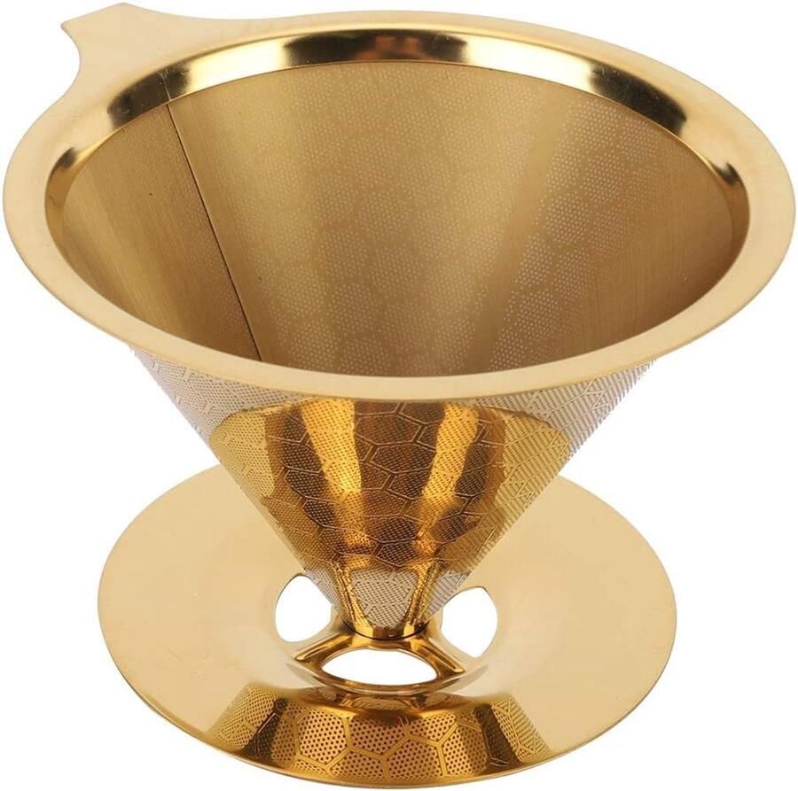 Herbruikbare giet-over koffiefilter kegel koffiedruppelaar voor koffiezetapparaat 1 stuks