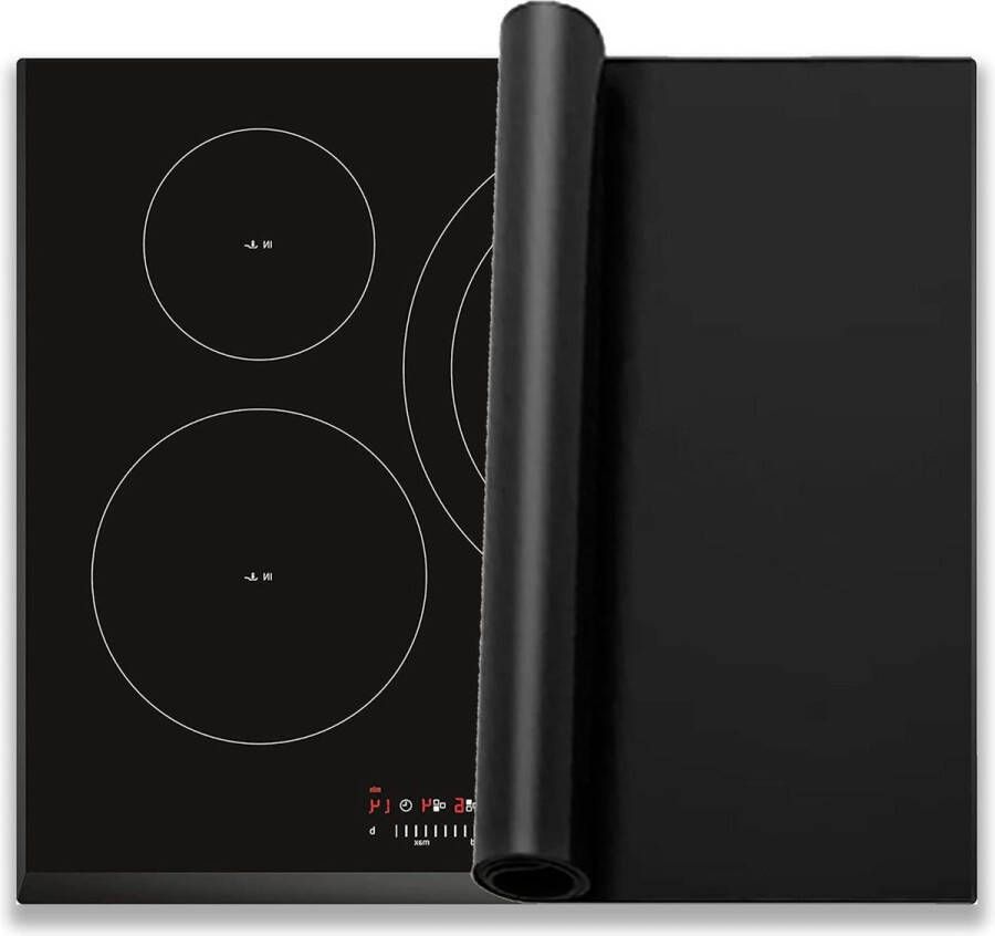 Herbruikbare glaskeramische mat beschermende mat voor inductiekookplaat met antislip siliconen en magnetische warmte-isolatie