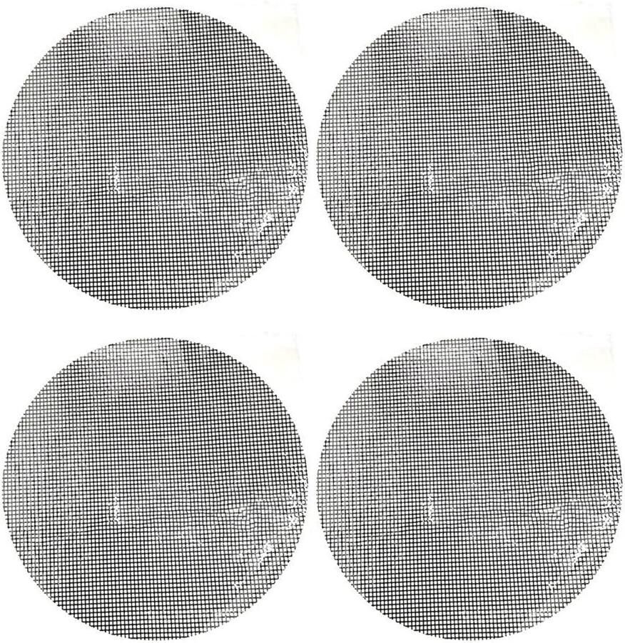 Herbruikbare Grillmatten Anti-aanbak Gaas Barbecueën Zonder Plakken Hittebestendig Glasvezel 4 Stuks 40cm Zwart
