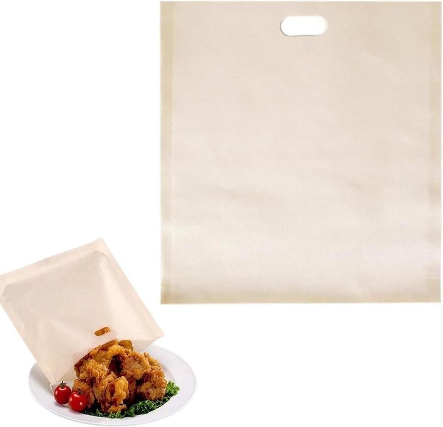 Herbruikbare grillzakken Anti-aanbak zakjes Eten bereiden Hittebestendig materiaal 16 x 165 cm Zwart