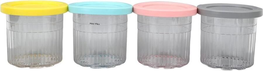 Herbruikbare Ijspintcontainers van 600 Ml Vaatwasmachinebestendige Vriezeropslagbakken voor IJs Sorbet en Zelfgemaakte Invriesdesserts Perfect voor Ijsmachines en Opslag - Foto 1