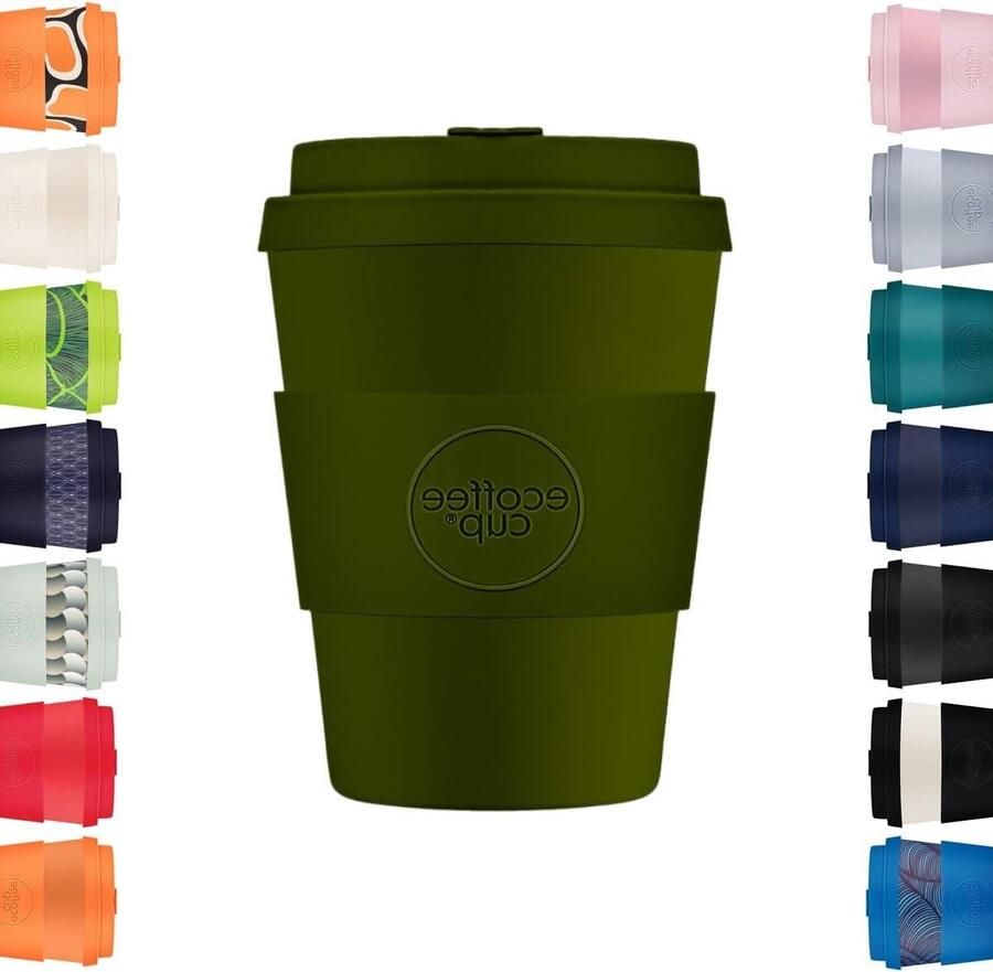 Herbruikbare Koffiebeker Milieuvriendelijke Reisbeker Drinken Onderweg 100% Plantaardig Materiaal 350ml 12oz Oberón