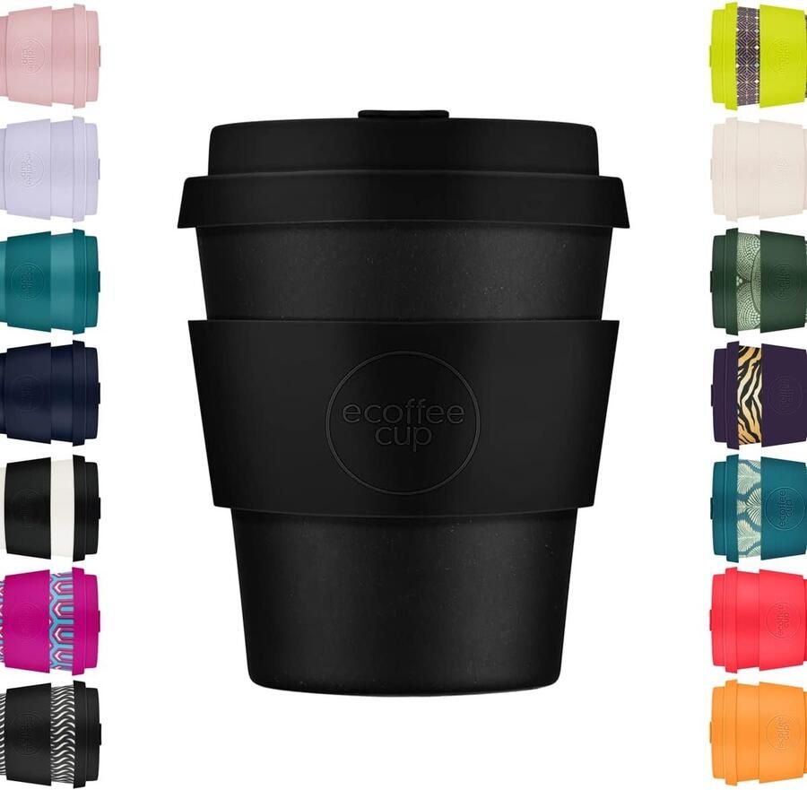 Herbruikbare Koffiebeker Reisbeker To-Go Milieuvriendelijk Drinken 100% Plantaardig Materiaal 240 ml Kerr & Napier