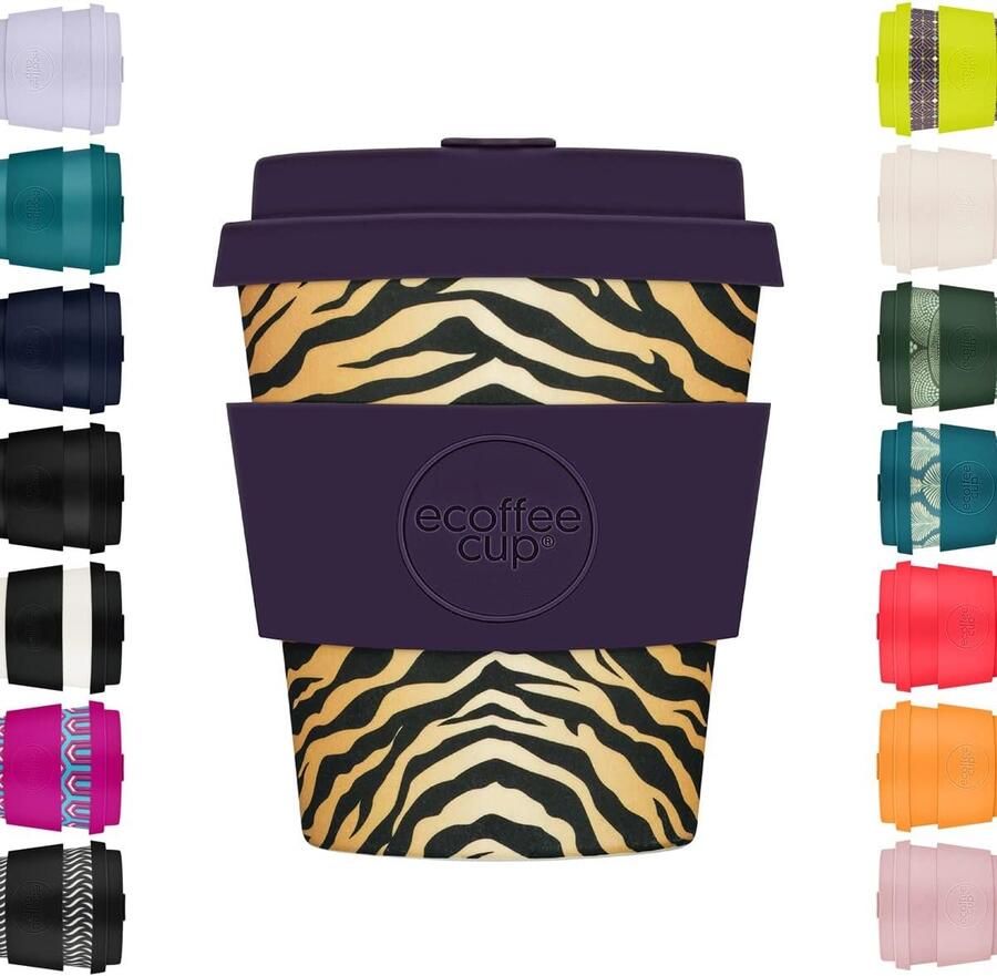 Herbruikbare Koffiebeker To-go cup Duurzaam Koffie Drinken Gemaakt van plantenmateriaal 240 ml Blauw