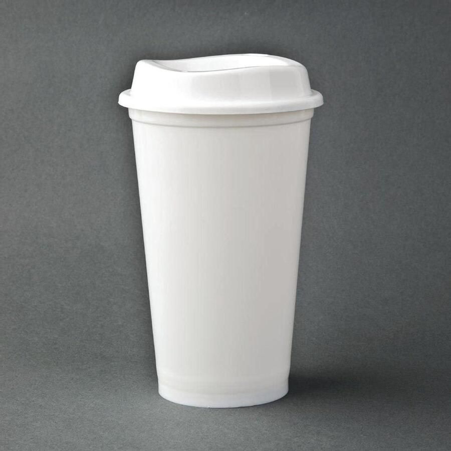 Herbruikbare Koffiebekers Plastic Bekers Milieubewust Koffie Drinken Vaatwasserbestendig 25 Stuks Transparant