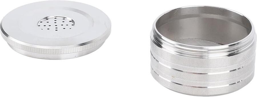Herbruikbare Koffiecapsule van RVS voor Delta Q Koffiemachine Inclusief Borsteltje en Lepel voor Perfecte Koffieervaring