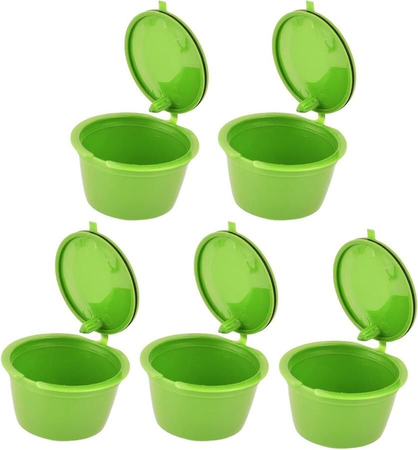Herbruikbare Koffiecapsules 5 Stuks Koffiefilters Vullende Capsule Cups met Maatlepel Geschikt voor Dolce Gusto Modellen