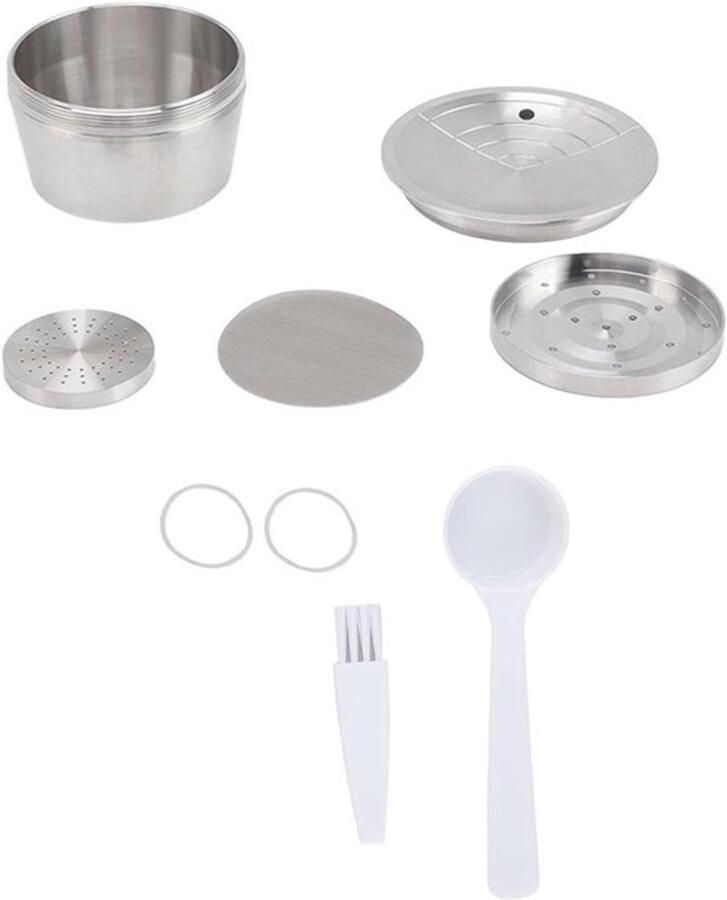 Herbruikbare Koffiecapsules Set met RVS Capsule Kit Filter Gasket Borstel en Lepel voor EDG DG325 Koffiezetapparaten Duurzaam en Milieuvriendelijk