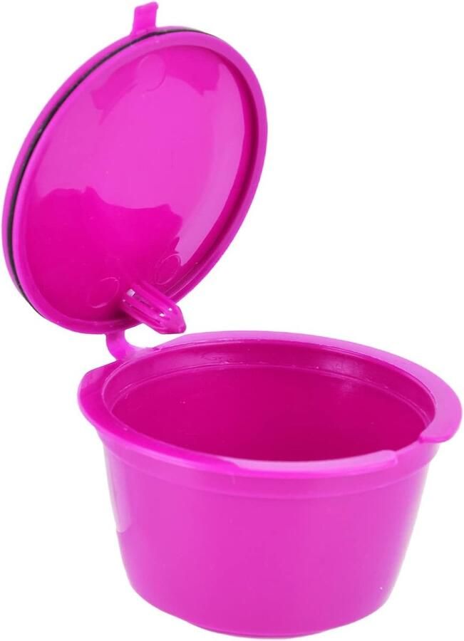 Herbruikbare koffiecapsules van roestvrij staal met 5 filtercups en lepel Geschikt voor Nescafe Dolce Gusto modellen zoals Melody Genio Mini Me en Esperta Perfect voor koffieliefhebbers