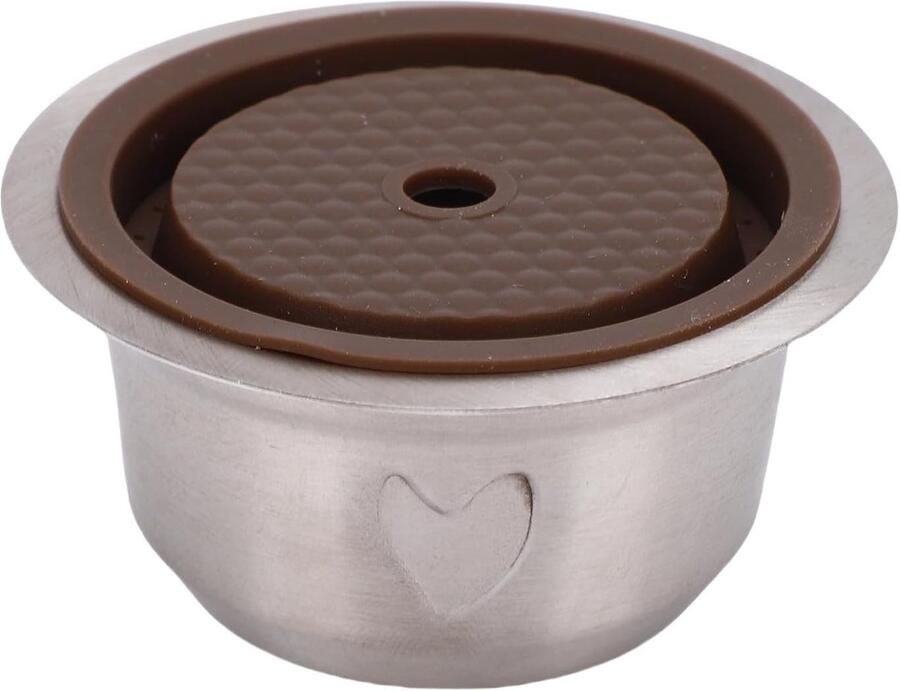 Herbruikbare Koffiecapsules van RVS Duurzame Espresso Cups met Borstel en Lepel Geschikt voor Koffiefilters en Milieuvriendelijk Gebruik (230ml)
