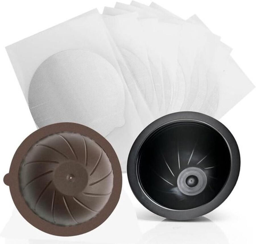 Herbruikbare koffiecapsules voor espresso 1x 230ml en 1x 150ml met 100 wegwer aluminumfolie Duurzaam en milieuvriendelijk koffiezetten