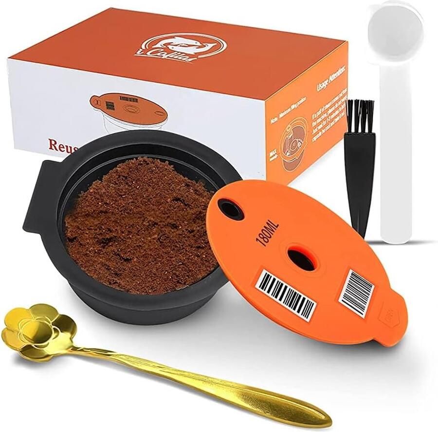 Herbruikbare Koffiecapsules voor Tassimo met Siliconen Deksel Navulbaar & Afwasbaar