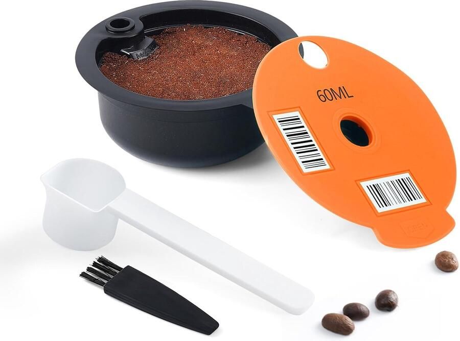 Herbruikbare Koffiefilter Hervulbare Koffie Capsules Pods 60ml PP Plastic Herbruikbare Capsules Voor Bosch Tassi*mo Koffiemachine Accessoire