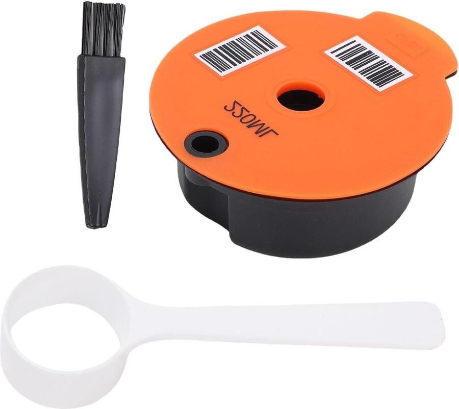 Herbruikbare Koffiefilter Pads Set met Plastic Lepel en Schoonmaakborstel voor Koffiemachine Duurzame Koffiecapsules en Filtercups voor Perfecte Koffie (220ML)