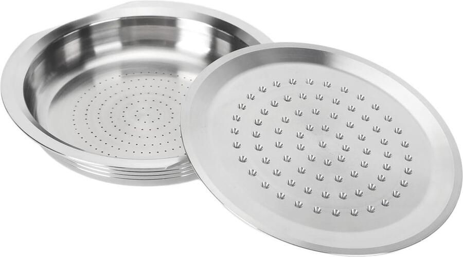 Herbruikbare Koffiepads van RVS Vulbare Koffiecapsules met Borstel en Lepel voor Senseo Koffiemachines Duurzaam en Milieuvriendelijk