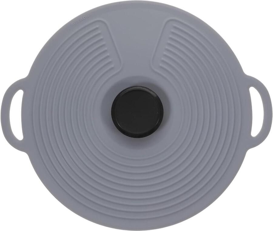 Herbruikbare Potdeksel Silicone Deksel Voedsel Bewaren Vacuüm Verzegeld Universeel Grijs