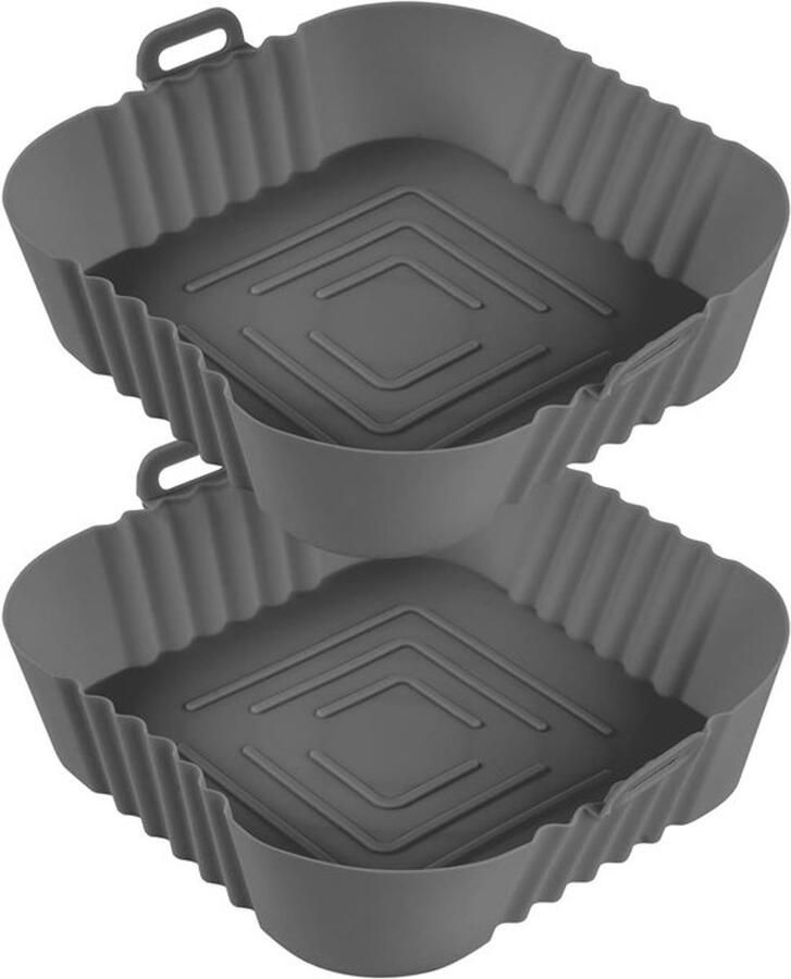 Herbruikbare Siliconen Airfryer Pan met Vervangbare Bakpapier Liner en Deksel 7.8 inch Ideaal voor Gezond Koken en Bakken