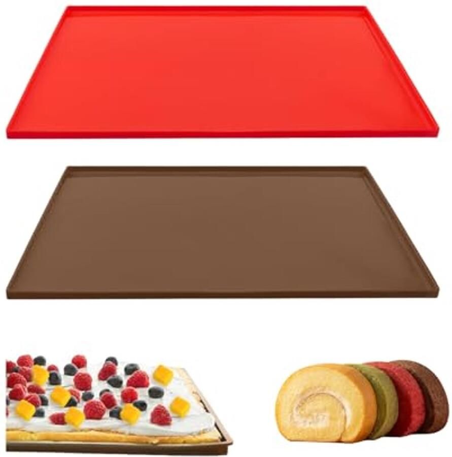 Herbruikbare siliconen bakmat 30 5 x 25 8 cm voor oven – Perfecte bakvorm voor gelijkmatig bakken