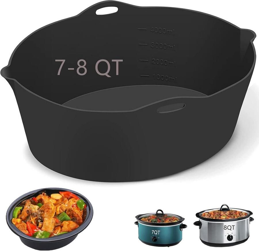 Herbruikbare Siliconen Voering voor 7-8 Liter Slowcookers en Crockpots Lekvrij en BPA-vrij