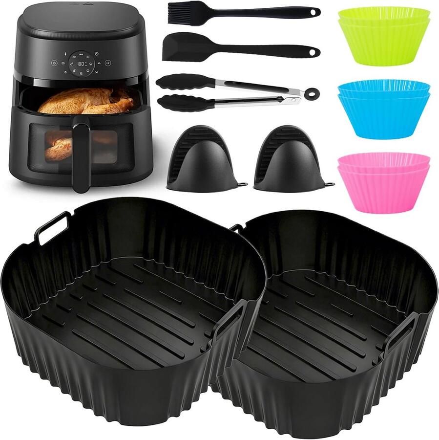 Herbruikbare Siliconen Vorm voor Airfryer Heteluchtfriteuse Accessoire