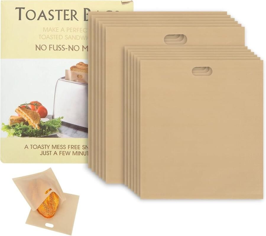Herbruikbare Toasta Bags 24 Stuks 2 Maten Anti-aanbak Toaster Tassen voor Magnetron Grill en Bakken