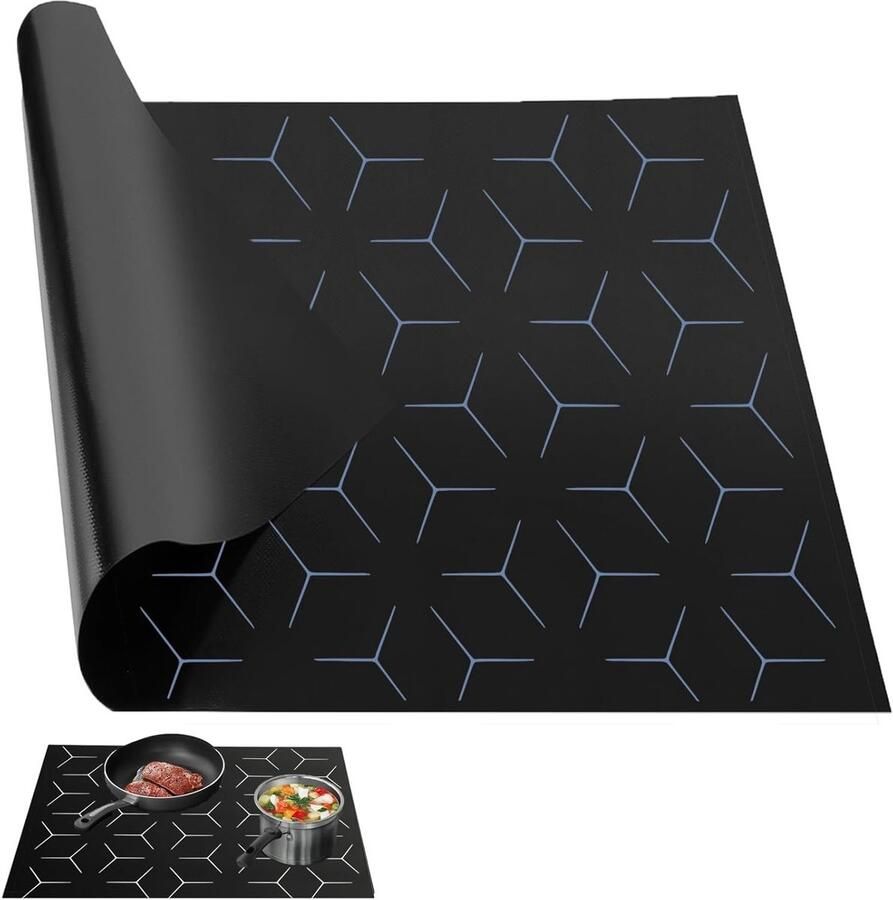 Herbruikbare Vezelglas Mat voor Inductiekookplaat Bescherming Hittebestendig en Ondersteunt Koken zonder Krassen