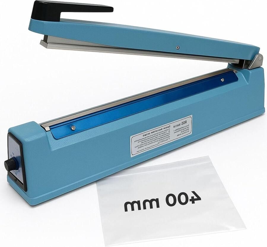 Hete Afdichtingsmachine Zaksealer Voedsel Bewaren Snelle Verzegeling 400 mm Blauw