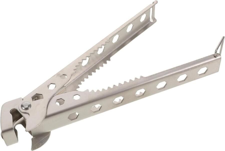 Hete Kom Tang Bordenklem Veilig Serveren Anti-verbranding Ontwerp 16.5 cm Zilver