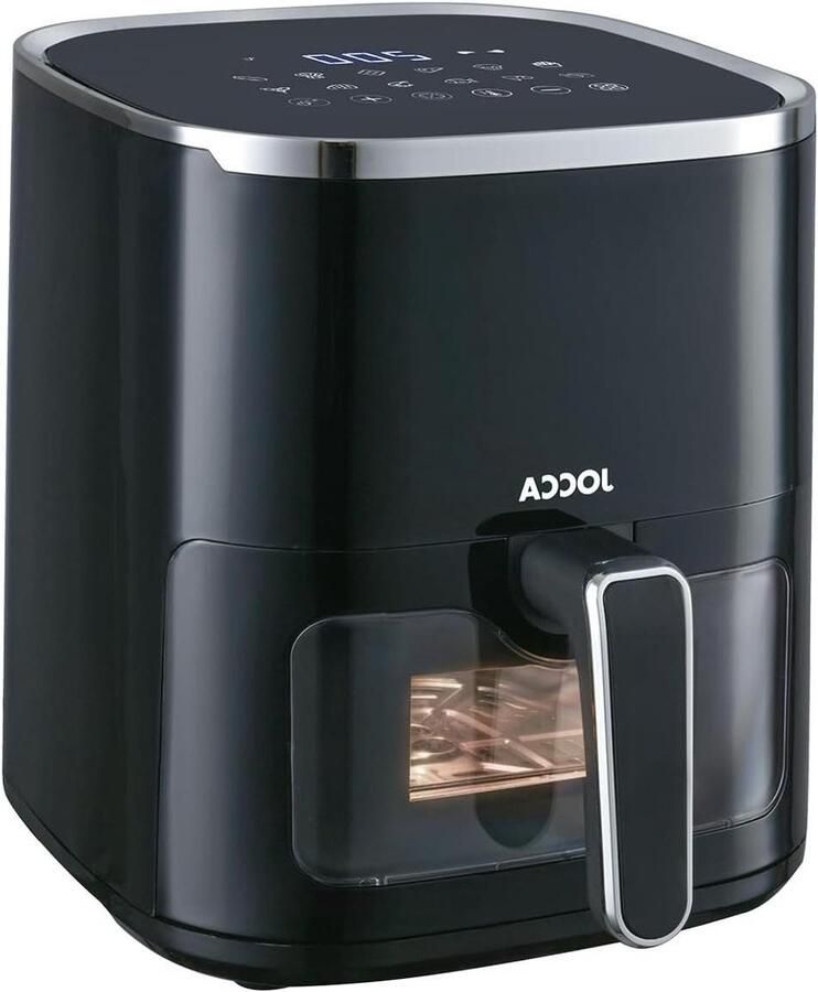Hete Lucht Friteuse Airfryer Gezond Koken Met Venster 5 Liter Zwart