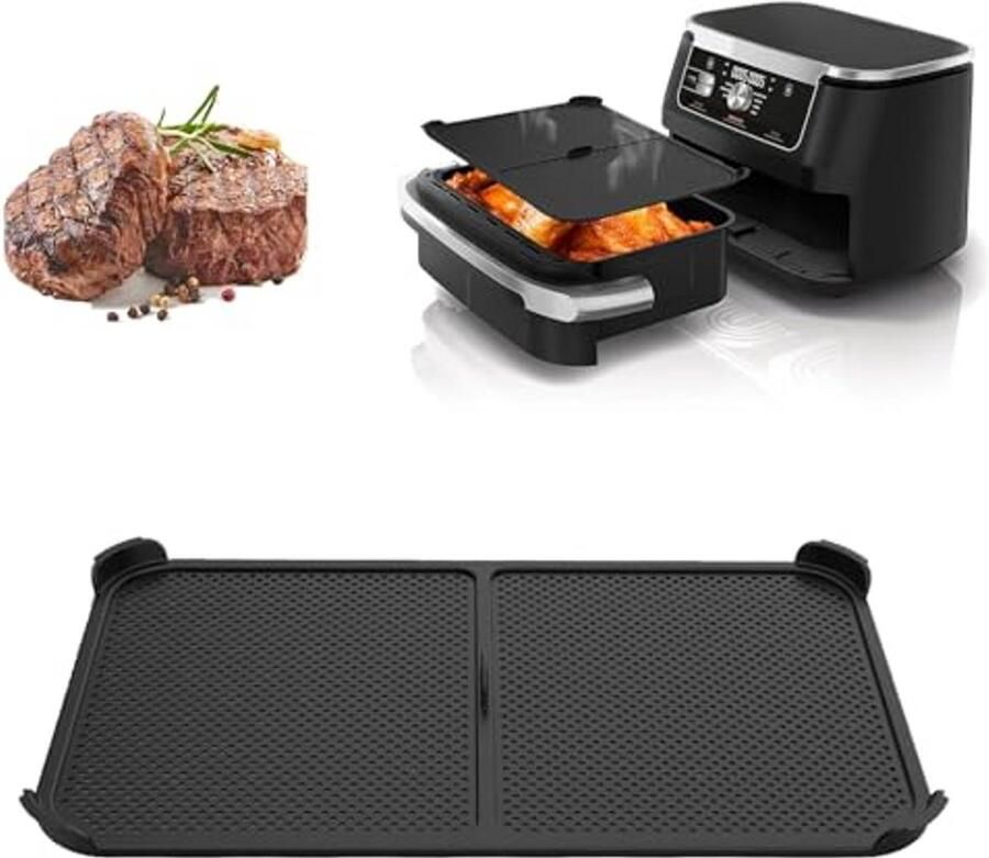 Hete Luchtfriteuse Accessoires Spatbescherming Schoon Koken Universele Pasvorm 40 x 22.5 cm Zwart