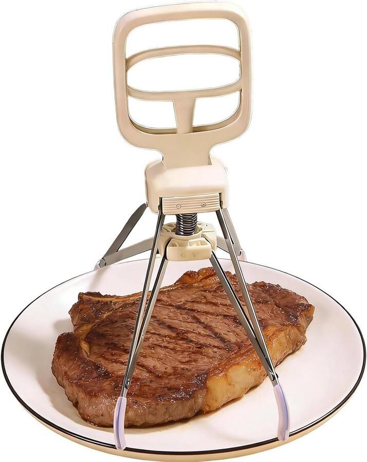 Hete Plaat Tang Kom Grip Clip Gerechten Verplaatsen Antislip en Hittebestendig 25 x 28.7 cm Wit
