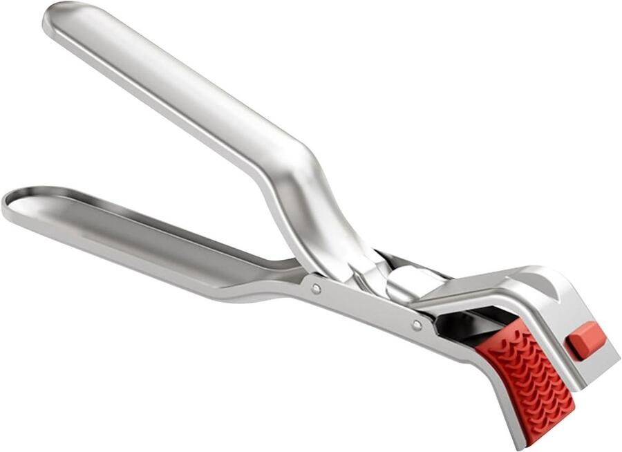 Hete Schotelclip Komklem Pannenhouder Veilig Koken Ergonomische Antislip Grip 18 cm Zilver - Foto 1