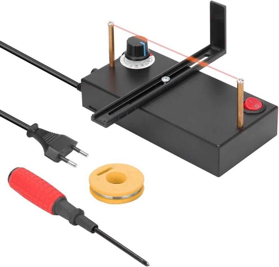 Hete Snijmachine Bandsnijder Textiel Snijden Instelbare Temperatuur 21 cm Grijs