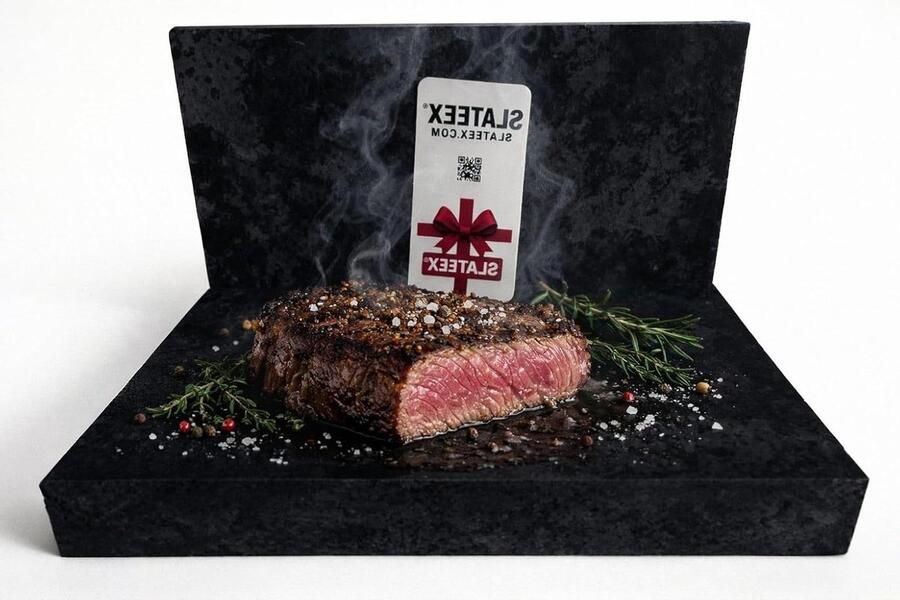 Hete steen Grillplaat speksteen Gezellig tafelen Hoge warmteopslag 25 x 15 cm Donkergrijs