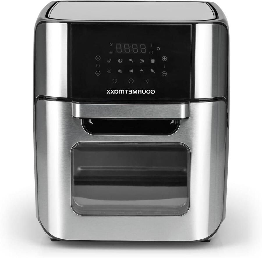Hetelucht friteuse Airfryer oven Vetarm koken XXL 12 liter capaciteit 10 programma's Zilver