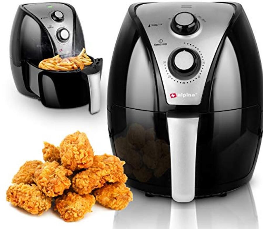 Hetelucht Friteuse Airfryer XL Gezond Bakken Tot 80% Minder Vet 32 Liter Zwart