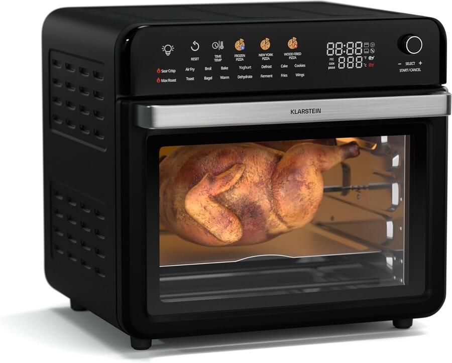 Hetelucht Friteuse Olievrije Frituurpan Gezond Koken 19 Programma's 34 Liter Zwart