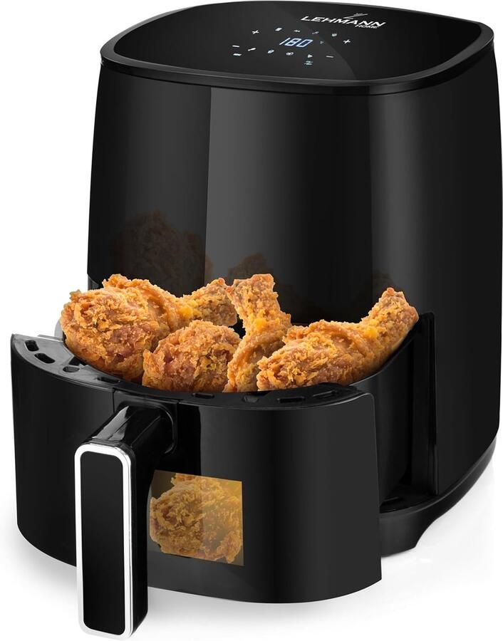 Heteluchtfriteuse Airfryer Frituurpan Gezond Koken 8 Programma's 3.5 Liter Zwart