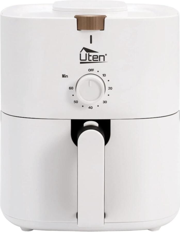 Heteluchtfriteuse 4 liter airfryer XL heteluchtfriteuse voor 2-6 personen 1500 W friteuse met voorverwarmen en warm houden zonder olie en vet anti-aanbakmand 32 recepten wit