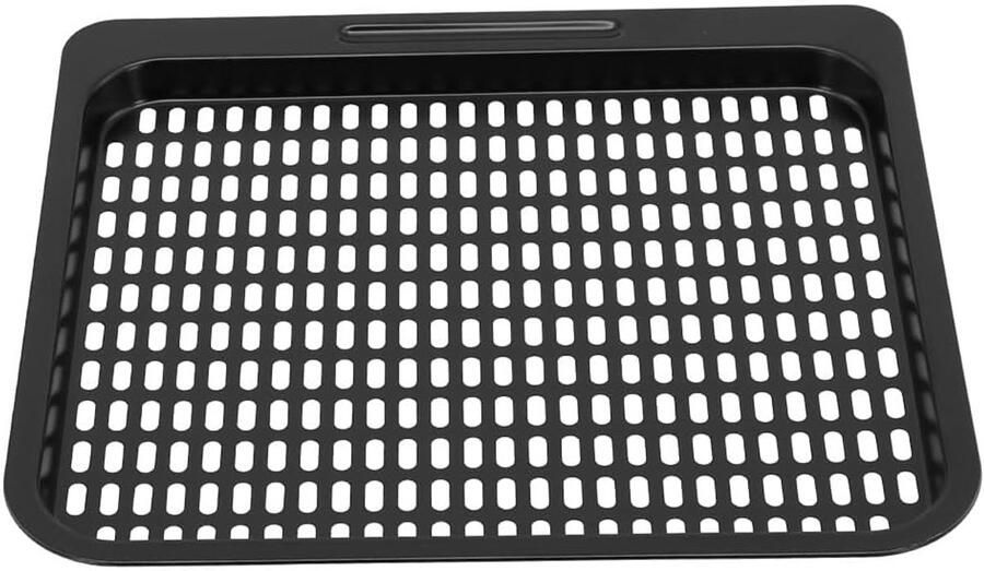 Heteluchtfriteuse Accessoires Airfryer Rack Bakken en Grillen Dubbele Laag 26 x 23 x 1 cm Zwart