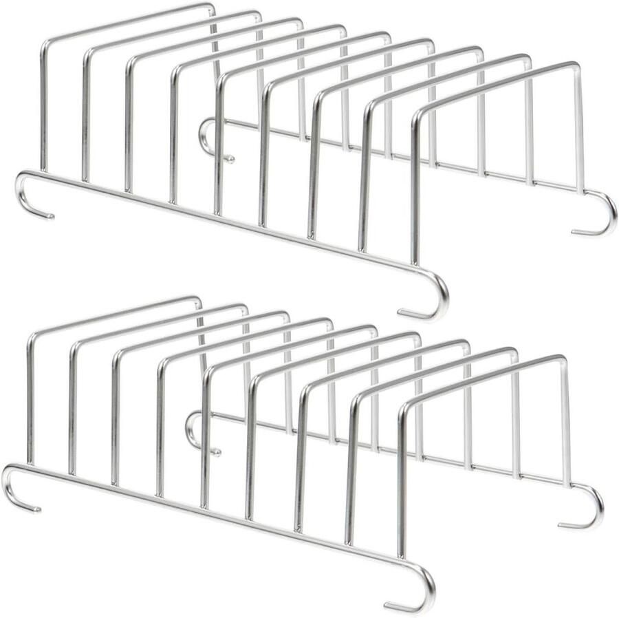 Heteluchtfriteuse Accessoireset Kookrek RVS Bakken Roosteren Ovenvast Hittebestendig 15.5 cm Zilver