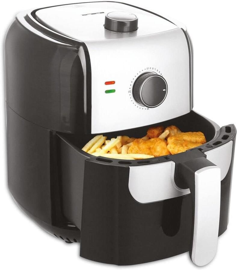 Heteluchtfriteuse Airfryer Frituurpan Gezond Bakken Traploze Temperatuur 55 Liter Zwart