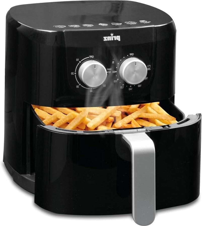 Heteluchtfriteuse Airfryer Frituurpan Gezond Frituren 4 Liter Capaciteit 30 x 29 x 30 cm Zwart