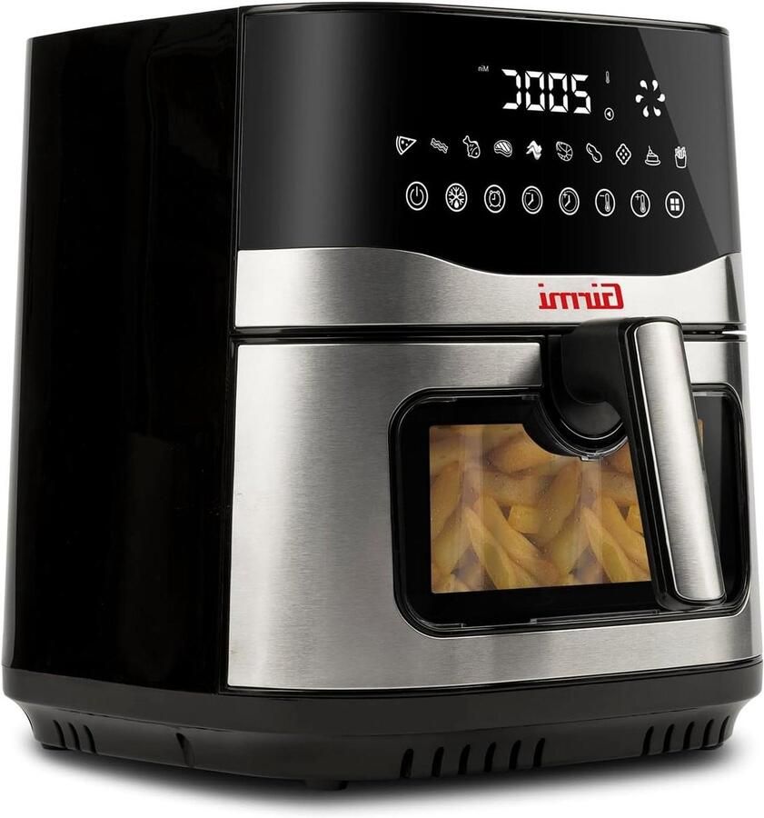 Heteluchtfriteuse Airfryer Frituurpan Gezond Frituren Grote Capaciteit 9 Liter Zwart