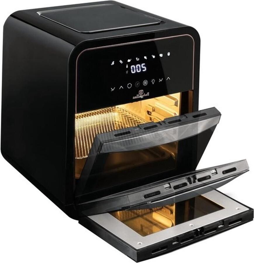 Heteluchtfriteuse Airfryer Frituurpan Gezond Frituren Grote Inhoud 12 Liter Zwart Roze