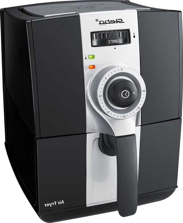 Heteluchtfriteuse Airfryer Frituurpan Gezond Frituren Snelle Warmteverdeling 2.0 Liter Zwart Grijs